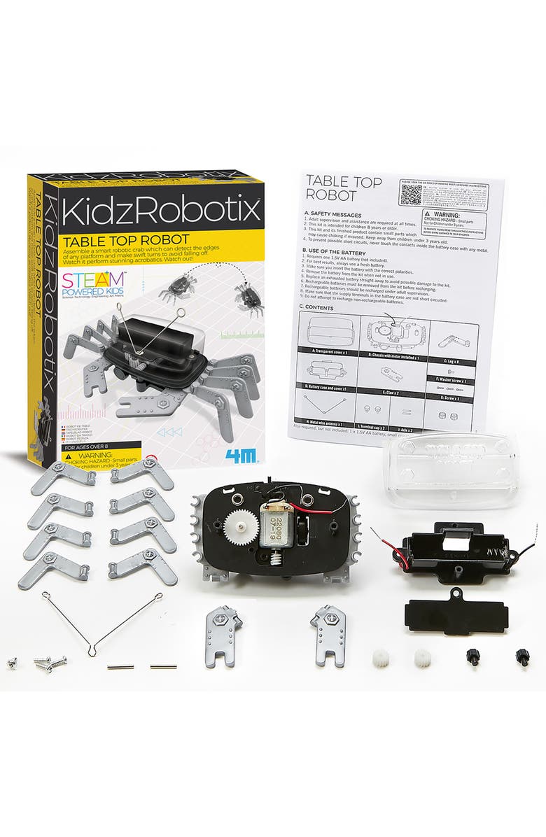 4M KidzRobotix Table Top Robot, DIY Build A Smart Crab Toy, Kids 8+, Alternate, color, 