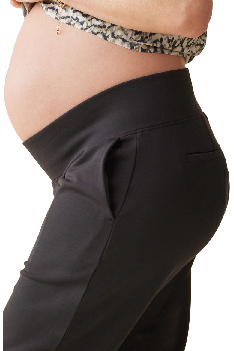 Essential Ponte Maternity Pants, Alternate, color, BLACK