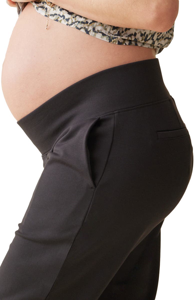 Ingrid & Isabel<sup>®</sup> Essential Ponte Maternity Pants, Alternate, color, Black