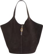 Reiss Lyra Leather & Suede Large Tote