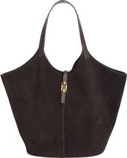 Reiss Lyra Leather & Suede Large Tote