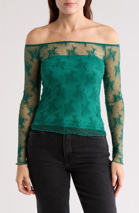 Off the Shoulder Lace Top