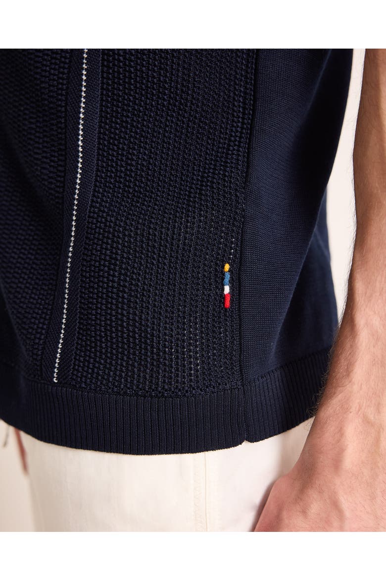 Roddy Relaxed Fit Chevron Stripe Knitted Shirt, Alternate, color, NIGHT IRIS/CASHEW STRIPE