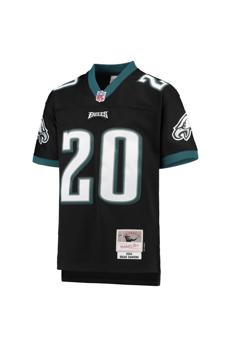 Youth Mitchell & Ness Brian Dawkins Black Philadelphia Eagles 2004 Legacy Retired Player Jersey, Alternate, color, Black