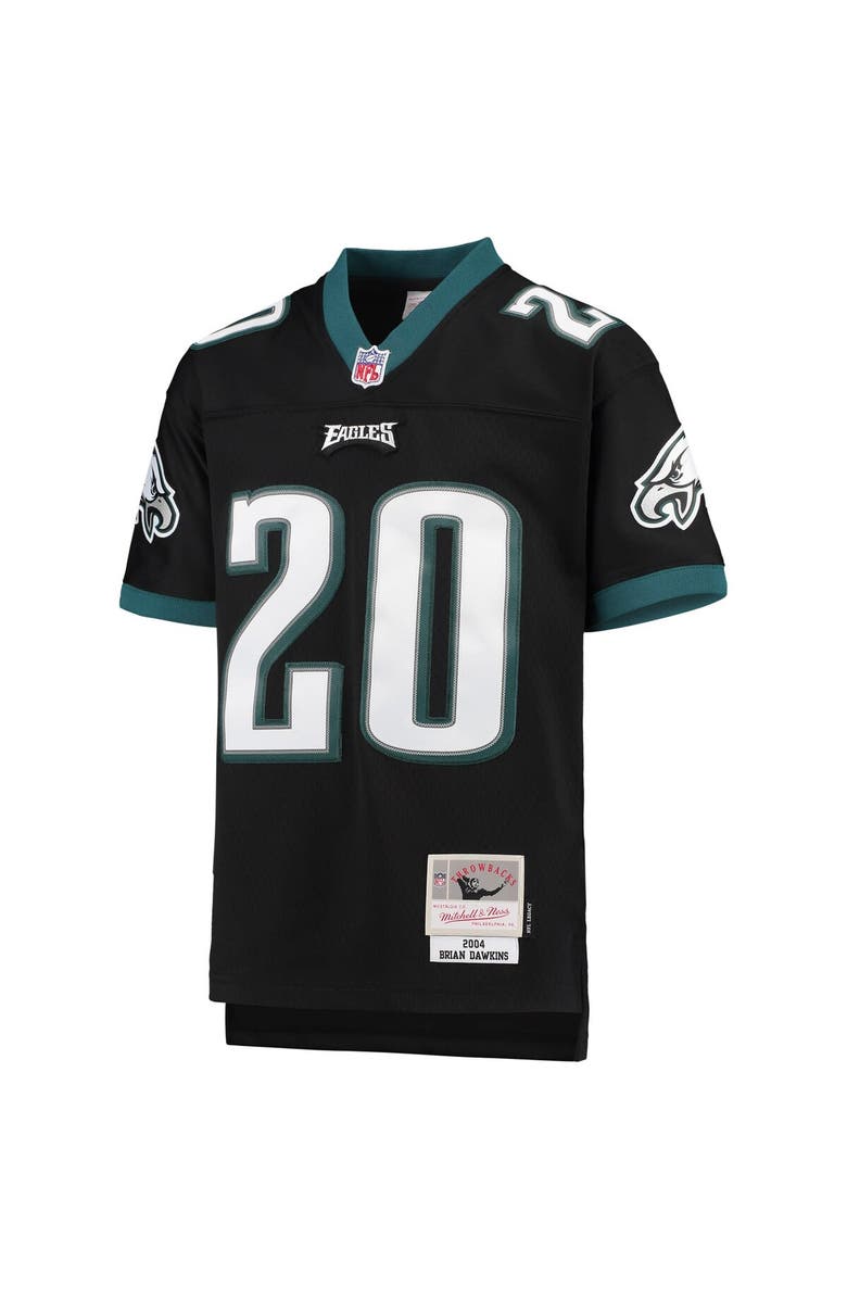 Mitchell & Ness Youth Mitchell & Ness Brian Dawkins Black Philadelphia Eagles 2004 Legacy Retired Player Jersey, Alternate, color, Black