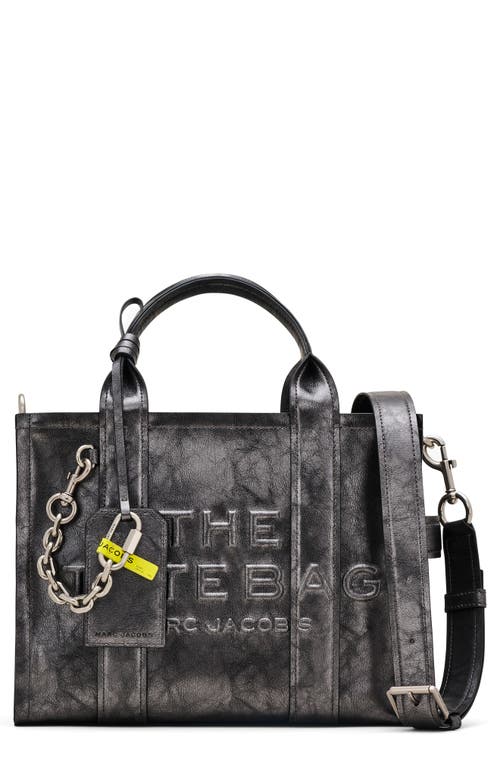 Marc Jacobs The Leather Medium Tote Bag In Dark Grey