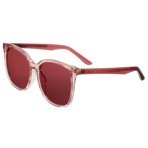Bertha Avery Polarized Sunglasses In Pink/pink