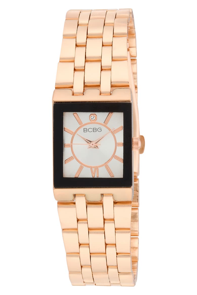 Modern Link Quartz Bracelet Watch, 34mm, Main, color, ROSE GOLD