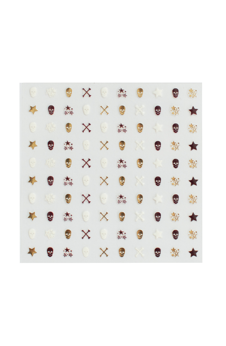 Jollity & Co. Halloween Skull Nail Stickers, Alternate, color, Gold Skull Nail Sticker