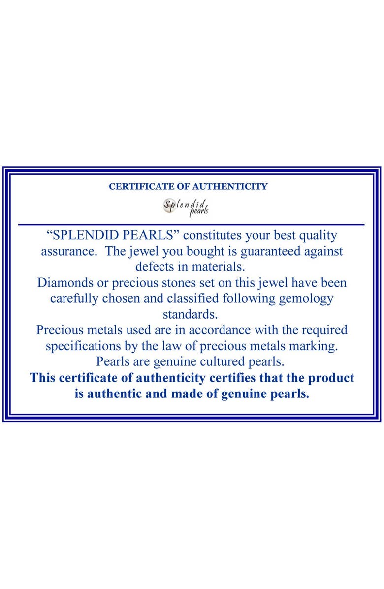 SPLENDID PEARLS 14K Yellow Gold 7.5-8mm Tahitian Pearl Threader Earrings, Alternate, color,