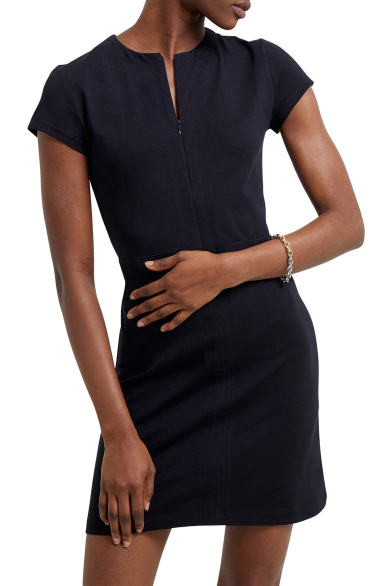 Rallie Cot Minidress, Alternate, color, BLACK