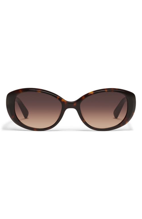 Quay On Brand 55mm Round Sunglasses In Brown