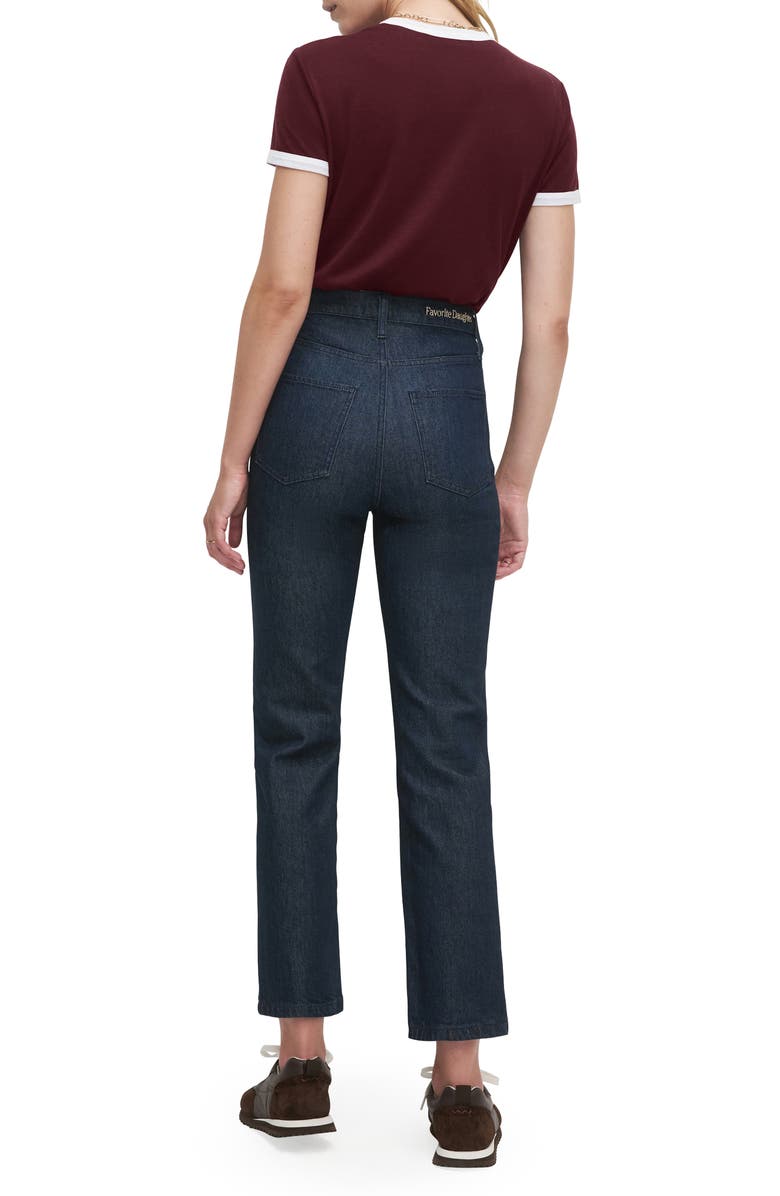 Favorite Daughter The Valentina Super High Waist Ankle Straight Leg Jeans, Alternate, color, Pepper