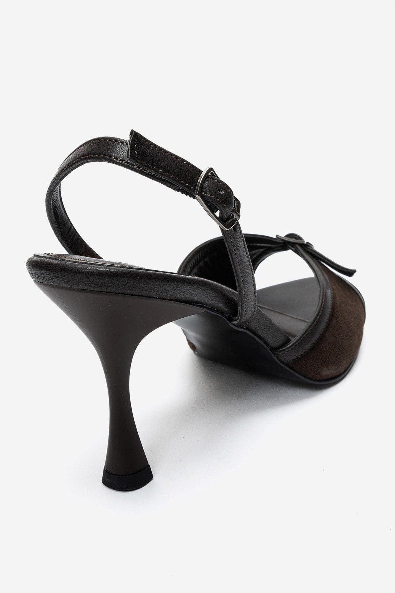 Ulea Stiletto Strap Sandal, Alternate, color, Brown Suede
