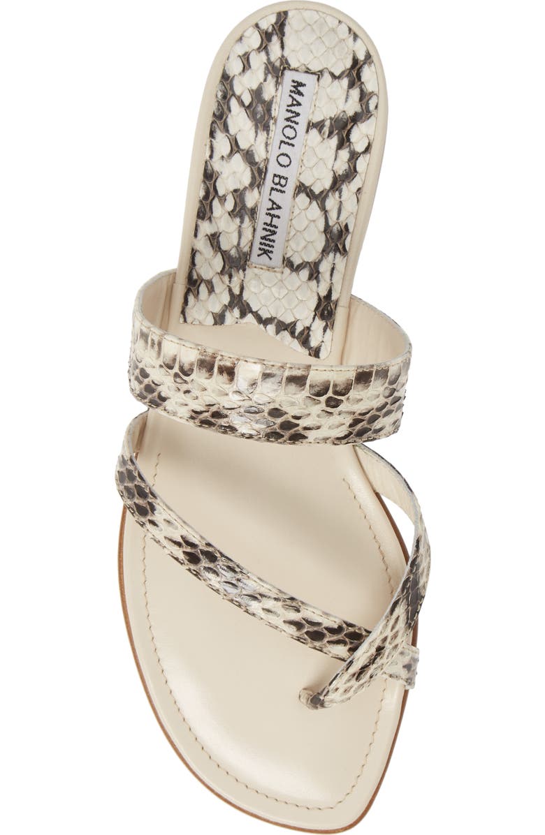 Manolo Blahnik 'Susa' Genuine Snakeskin Sandal, Alternate, color,