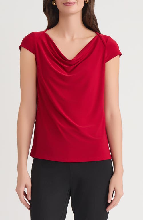 Kasper Cowl Neck Top In Red