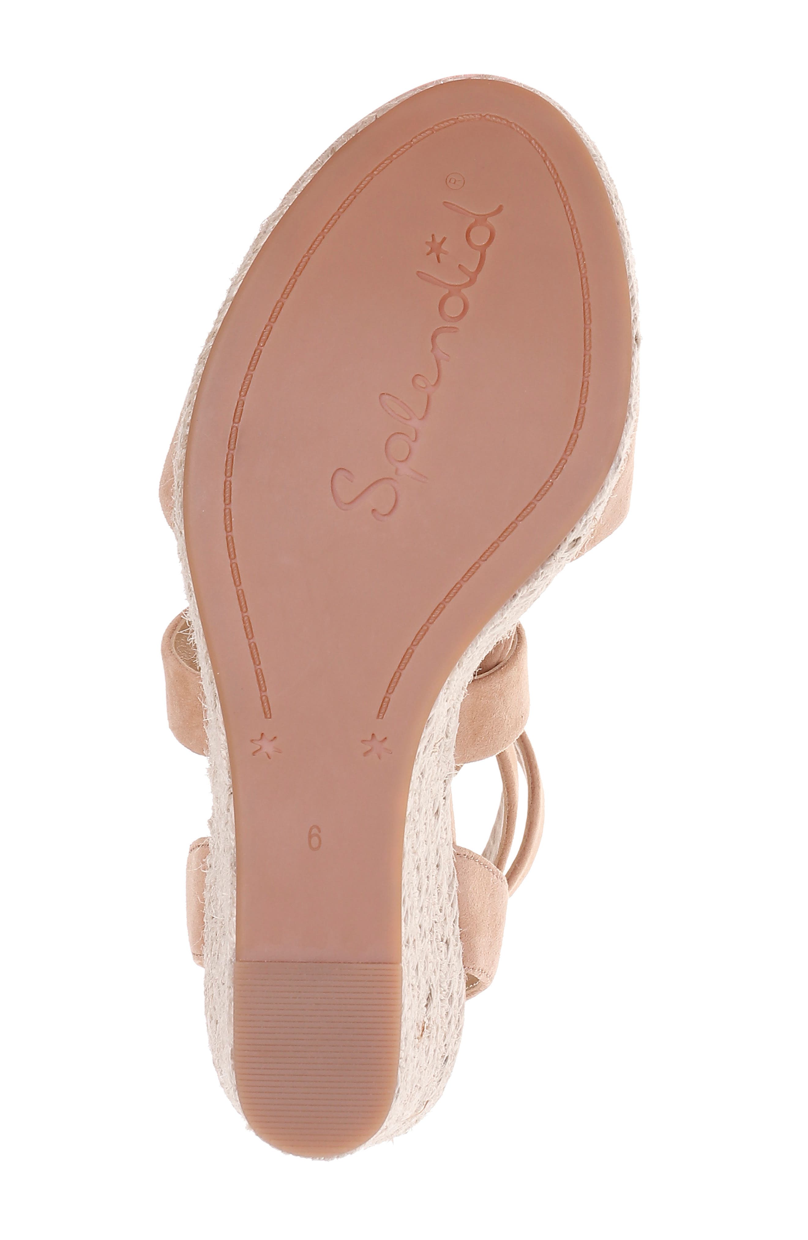 Tessie Ankle Wrap Wedge Sandal, Alternate, color, TAN SUEDE