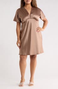 Renee C Deep V-Neck Cocktail Dress