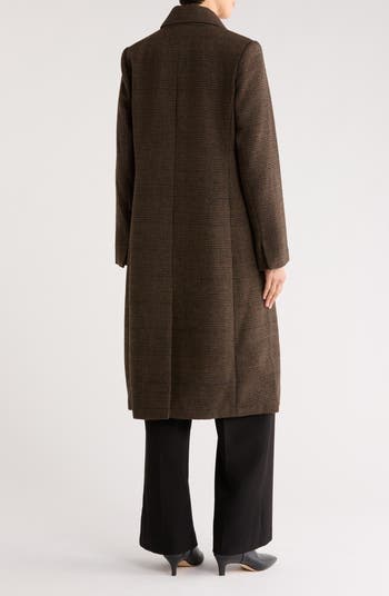 Plaid Double Breasted Coat