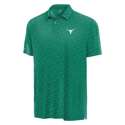 Men's Antigua Green Texas Longhorns Lucky Run Polo