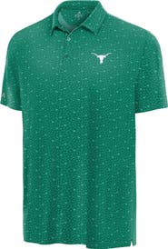 ANTIGUA Men's Antigua Green Texas Longhorns Lucky Run Polo