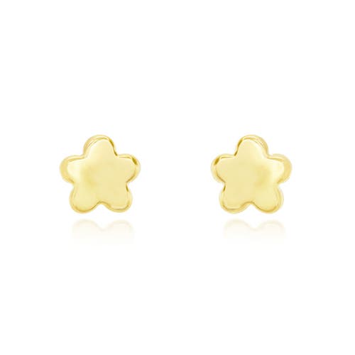 The Lovery Fine Jewelry Puffy Gold Flower Stud Earrings In Gold