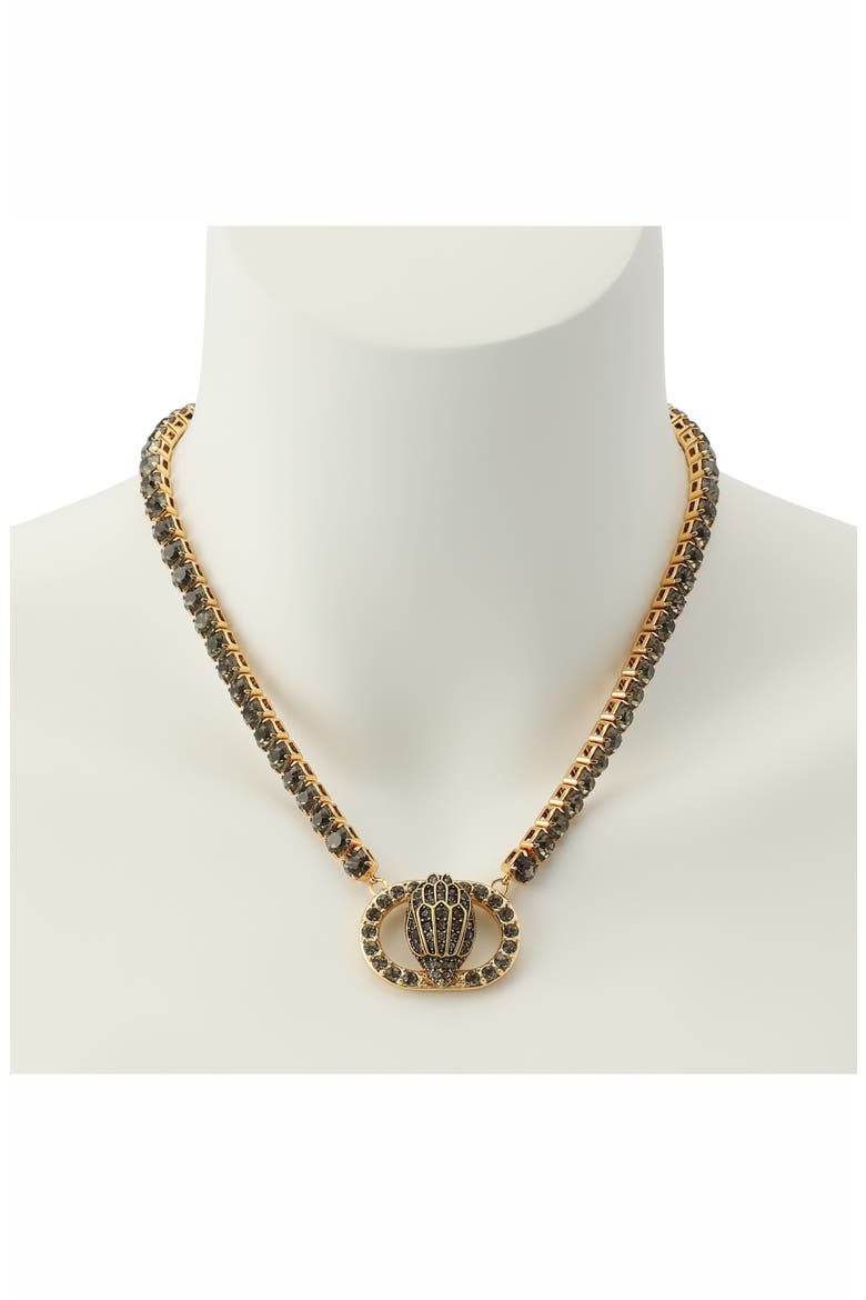 Chelsea Eagle Head Tennis Necklace, Alternate, color, BLACK DIAMOND