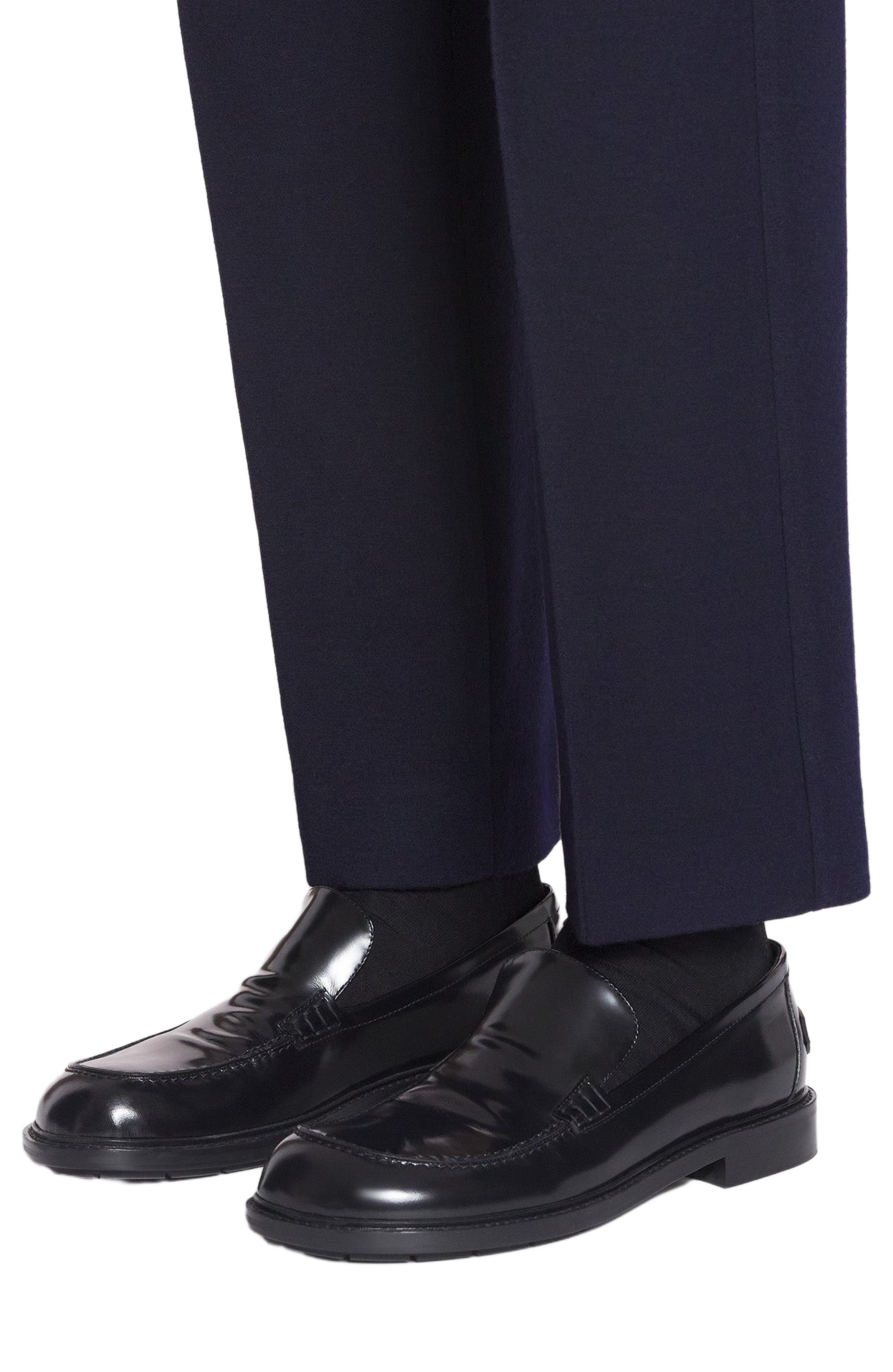 Lanvin SPINTO LOAFERS IN GLOSSY LEATHER, Alternate, color, 