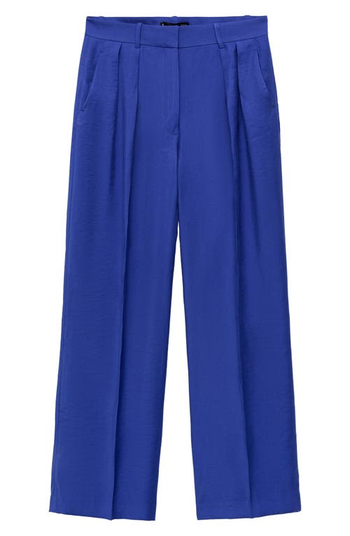 Shop Mango Pleat Front Wide Leg Suit Pants