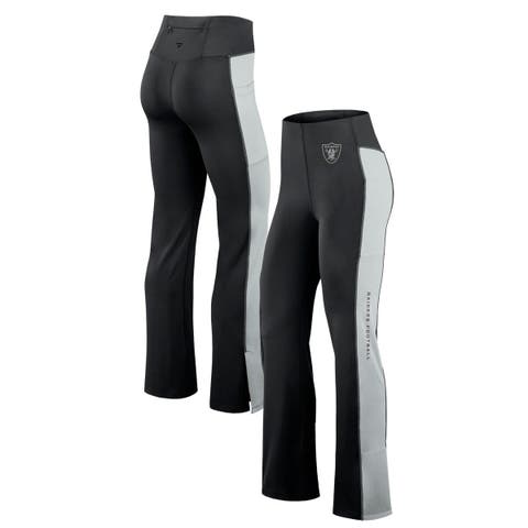 Women's Fanatics Signature Black Las Vegas Raiders Studio Fitted Flared Leggings