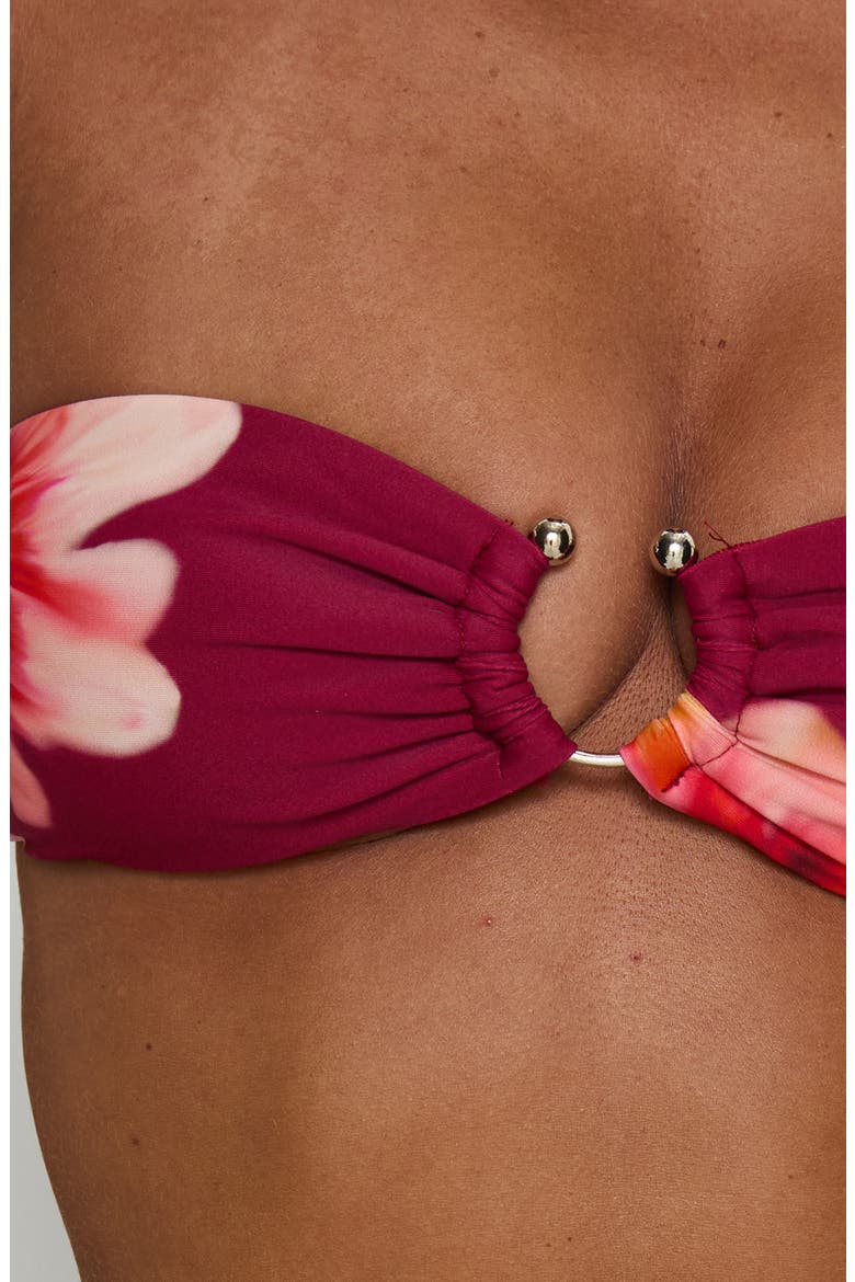 Candy Bandeau Bikini Top, Alternate, color, RED