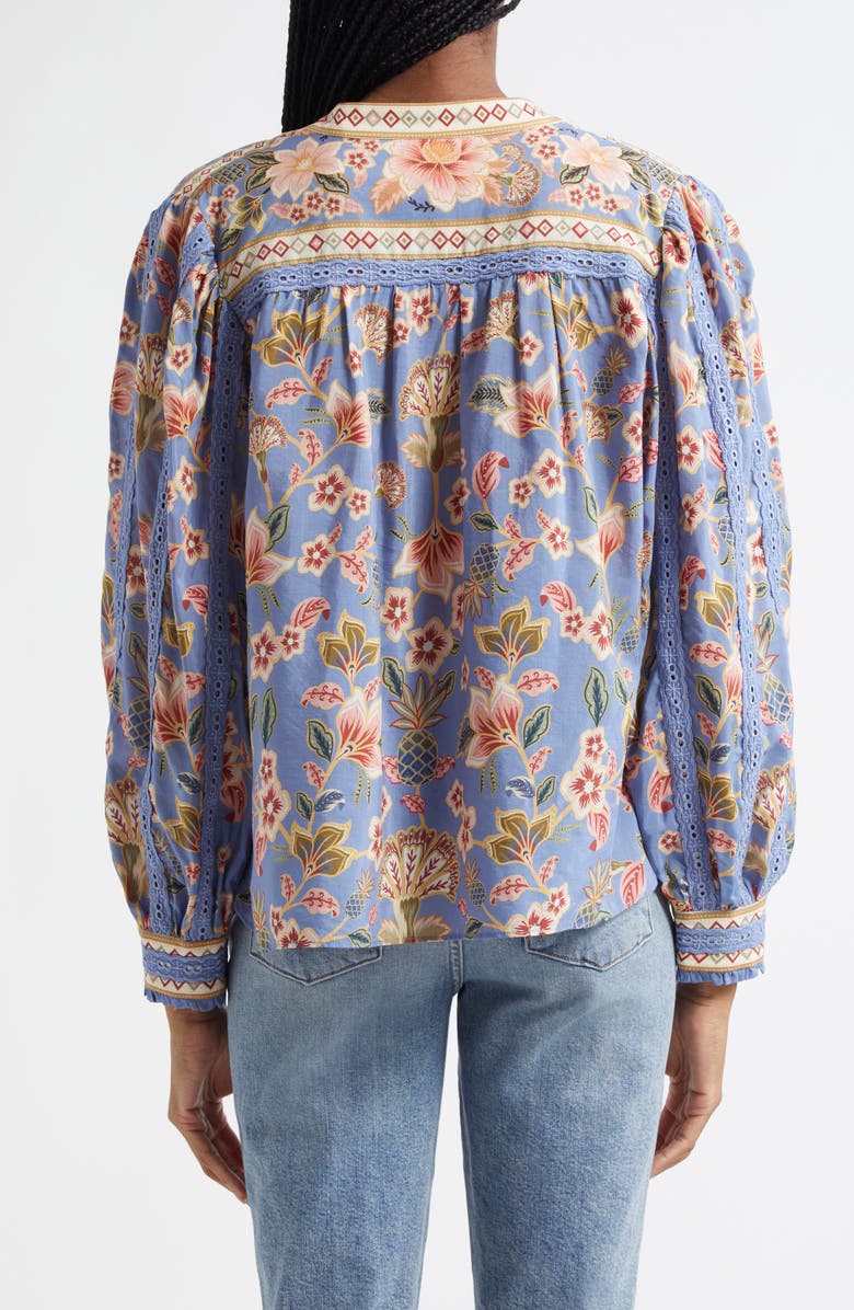 FARM Rio Super Bloom Tapestry Cotton Blend Top, Alternate, color,
