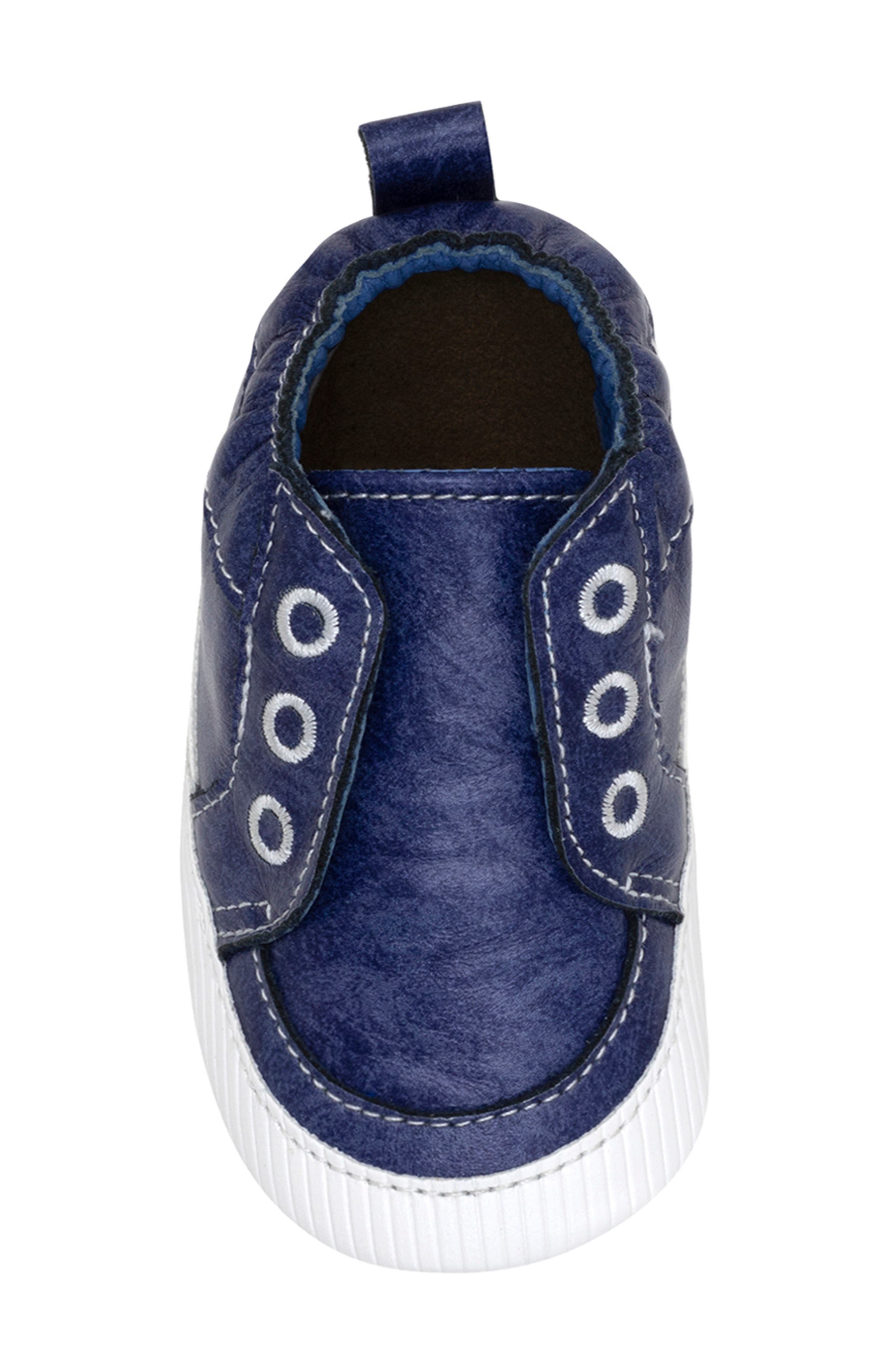 Robeez<sup>®</sup> Stylish Steve Crib Shoe, Alternate, color, Navy