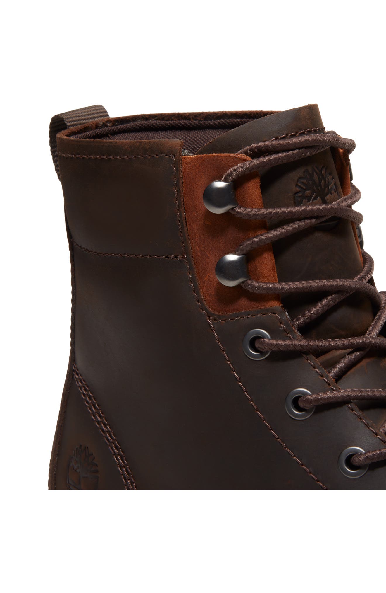 Britton Falls Waterproof Lace Up Boot, Alternate, color, DARK BROWN FULL GRAIN