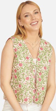 Yumi Indian Floral Reversible  Quilted Jacket