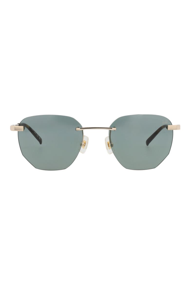 Square Rimless Sunglasses, Main, color, GOLD GOLD GREEN