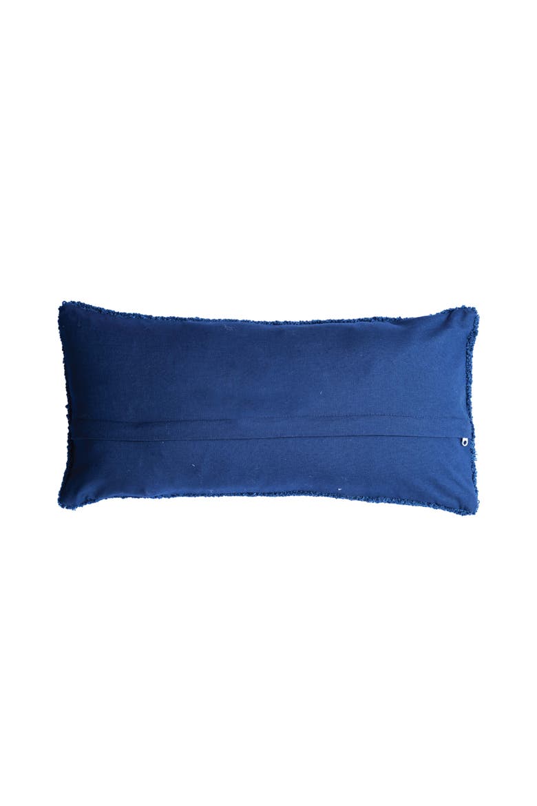 Sailboat Trio Blue Hooked Lumbar Accent Pillow 10" x 20", Alternate, color, Blue