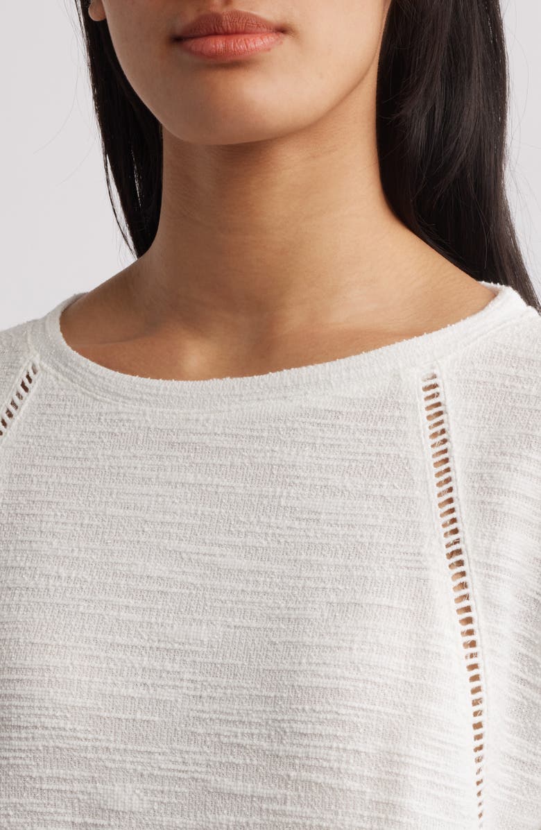 NIC+ZOE Seamed Texture Top, Alternate, color, Paper White