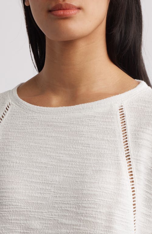 Nic + Zoe Nic+zoe Seamed Texture Top In White