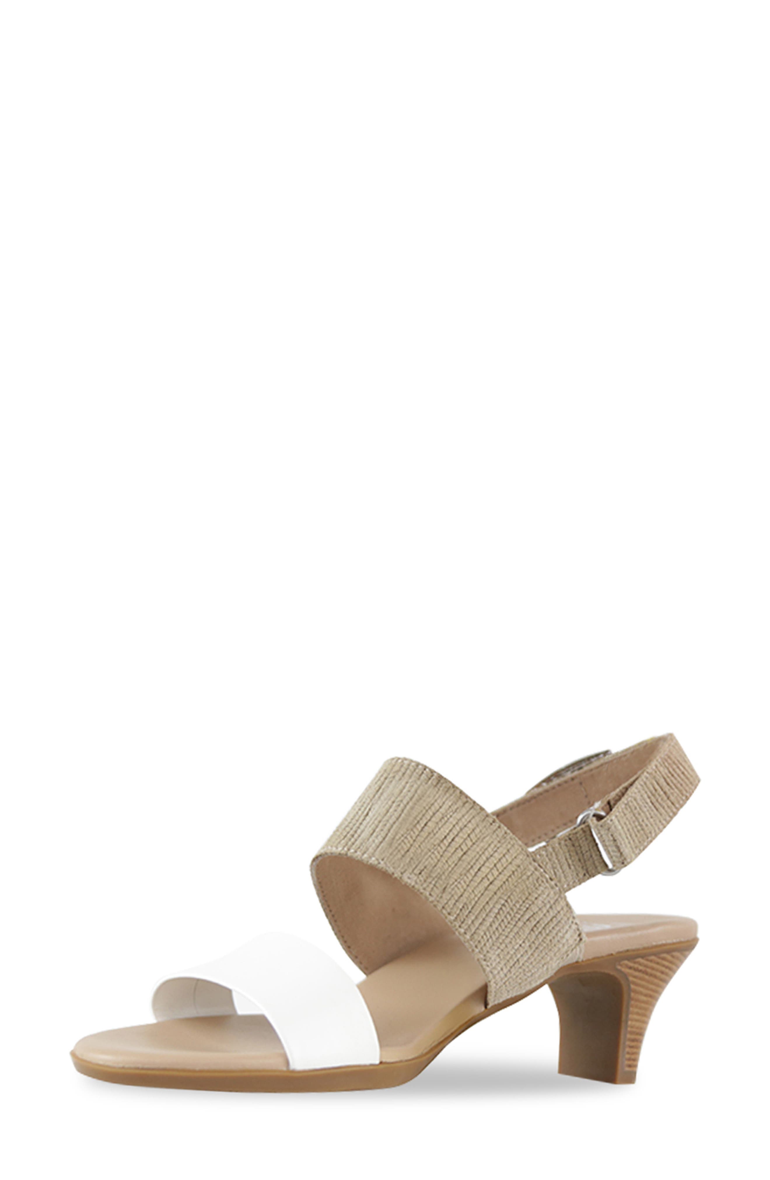 Munro Livia Slingback Sandal, Alternate, color, White Ligh