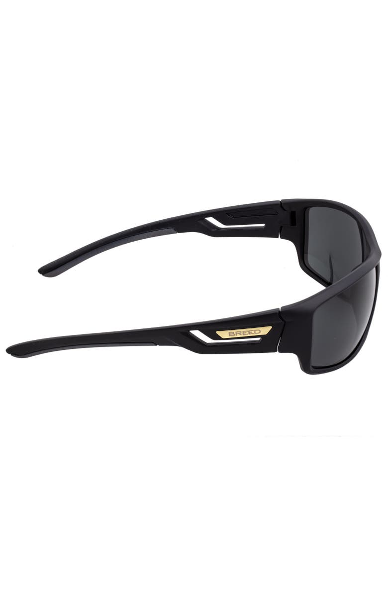 BREED Aquarius Polarized Sunglasses, Alternate, color, Black/Black