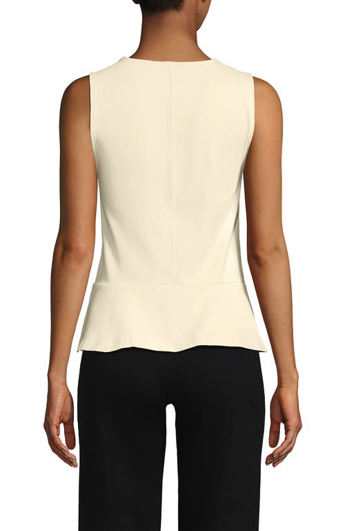 Lands' End Sleeveless Starfish Peplum Top In White