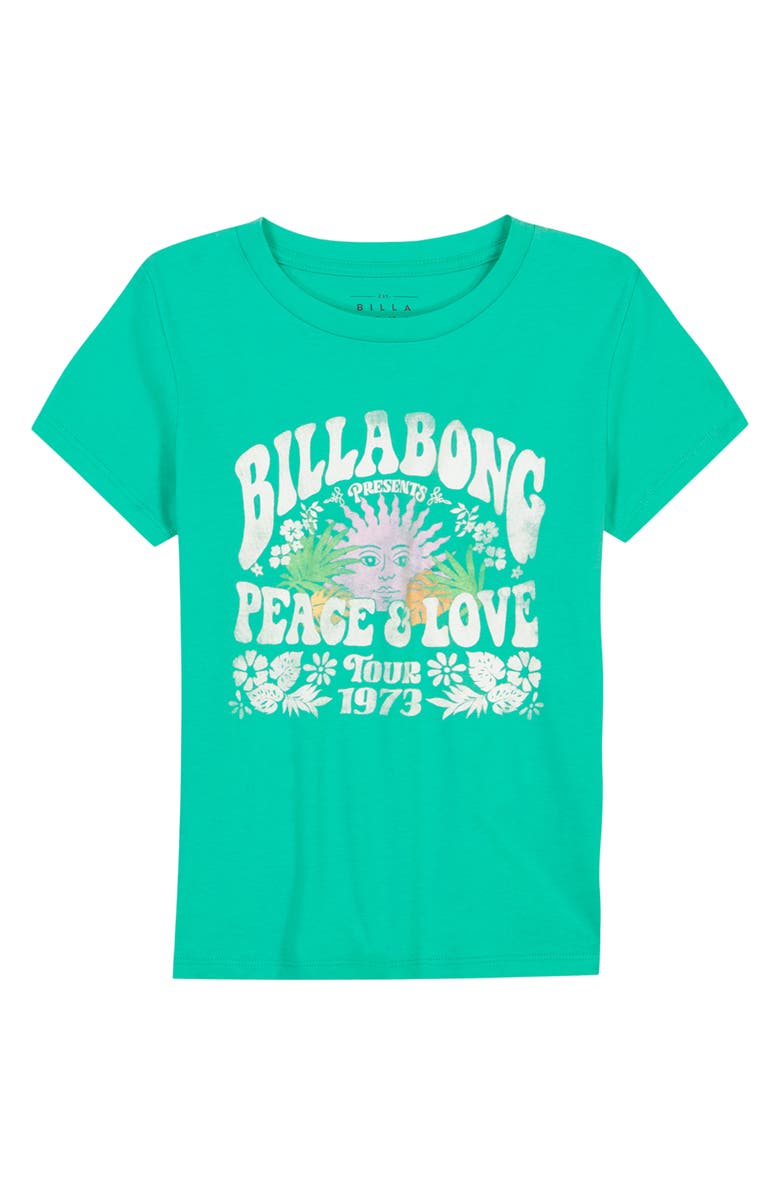 Billabong Kids' Peace & Love Graphic T-Shirt, Main, color, 