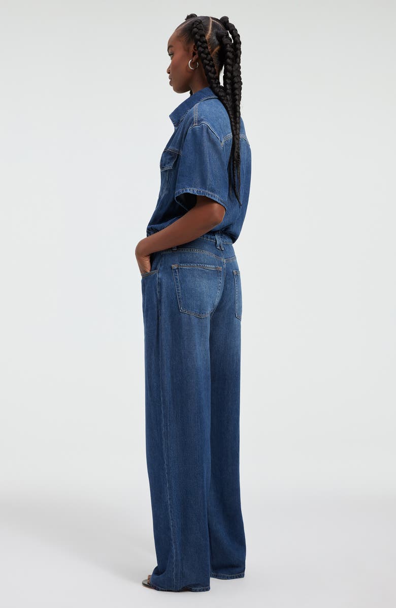 Good American Weightless Denim Jumpsuit, Alternate, color, 