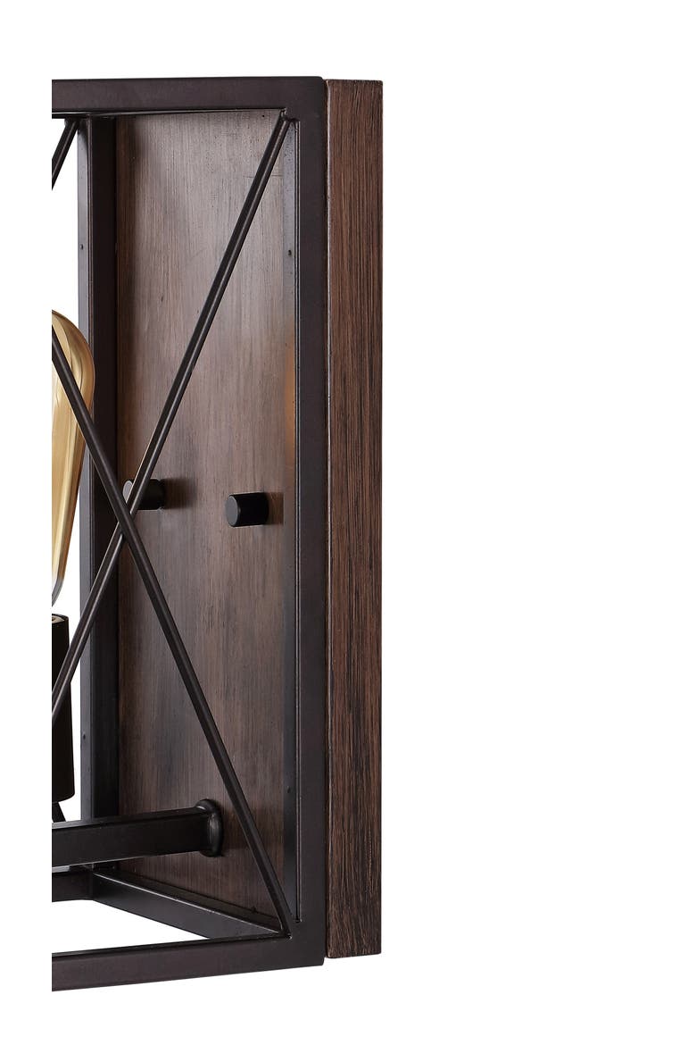 Norris 1-Light Farmhouse Rustic Iron LED Sconce, Alternate, color, Oil Rubbed Bronze