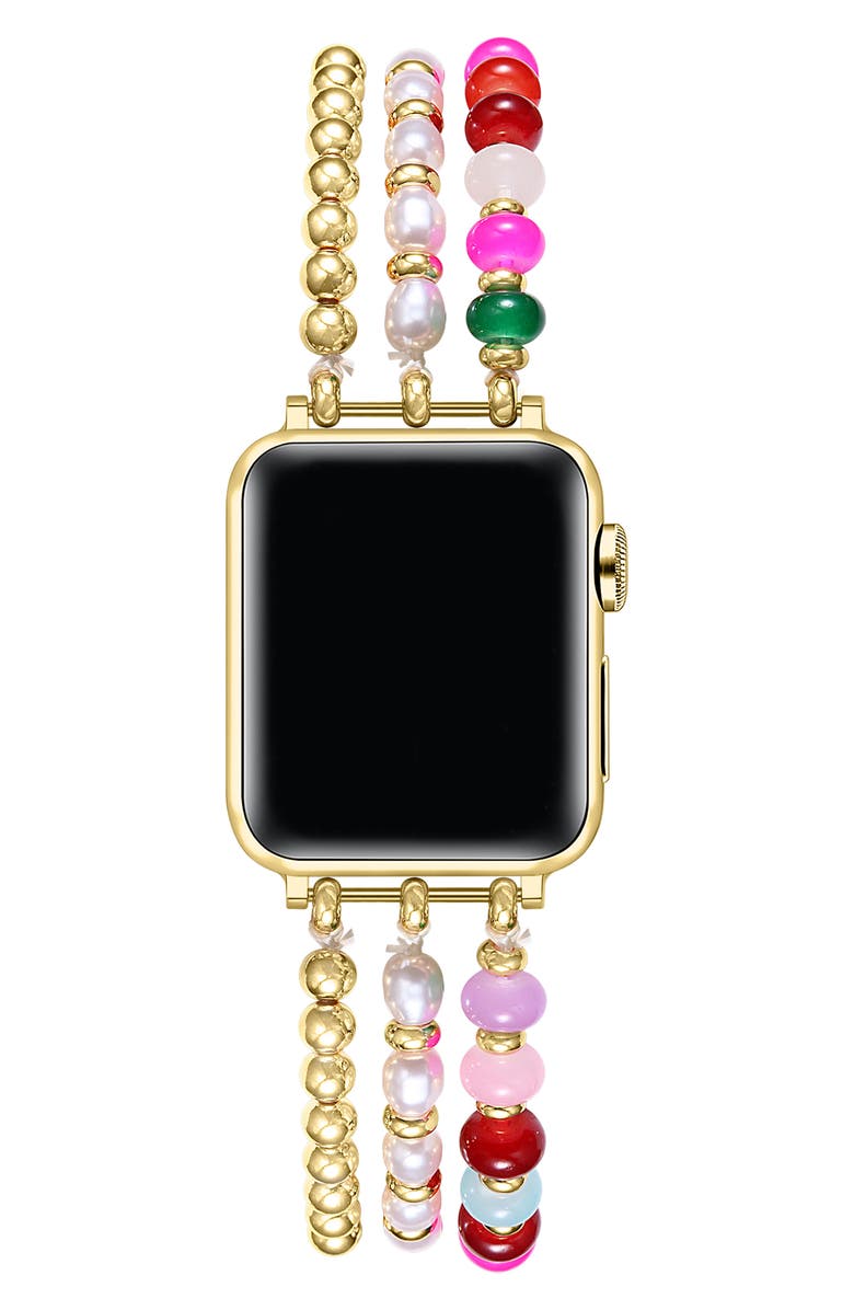 Posh Tech Jasmine Beaded Apple Watch<sup>®</sup> Watchband, Alternate, color, 