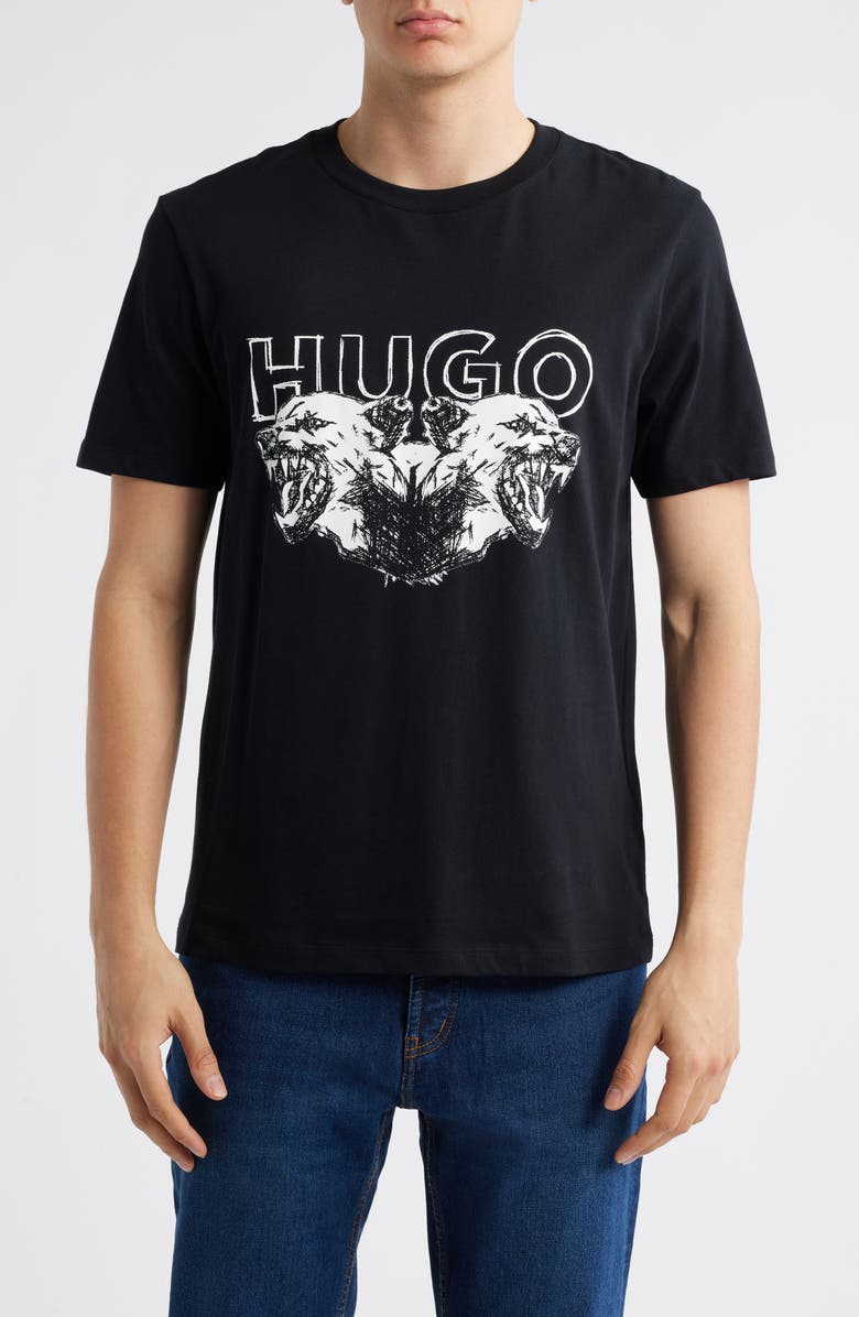 HUGO Durro Logo Graphic T-Shirt, Main, color, 
