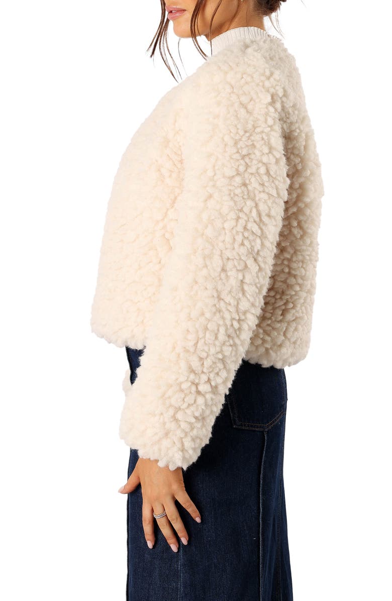 Petal & Pup Haisley Teddy Fleece Jacket, Alternate, color, Cream