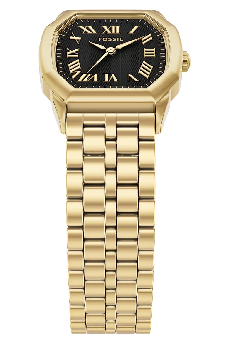 Harlow Bracelet Watch, 27mm, Alternate, color, GOLD/ BLACK