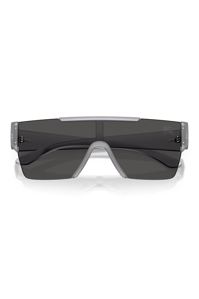138mm Shield Sunglasses, Alternate, color, TRANSPARENT MATTE / DARK GREY